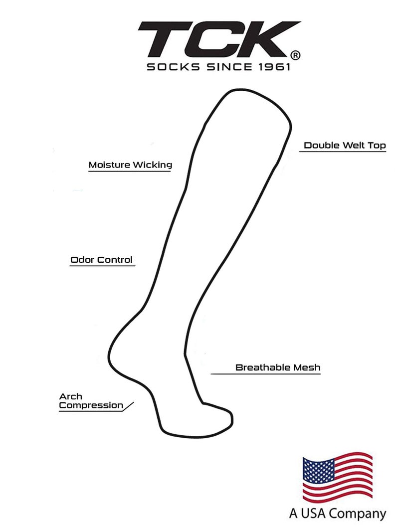 TCK Flat Knit Sanitary Liner Baseball Socks (Large, White) - Image 4